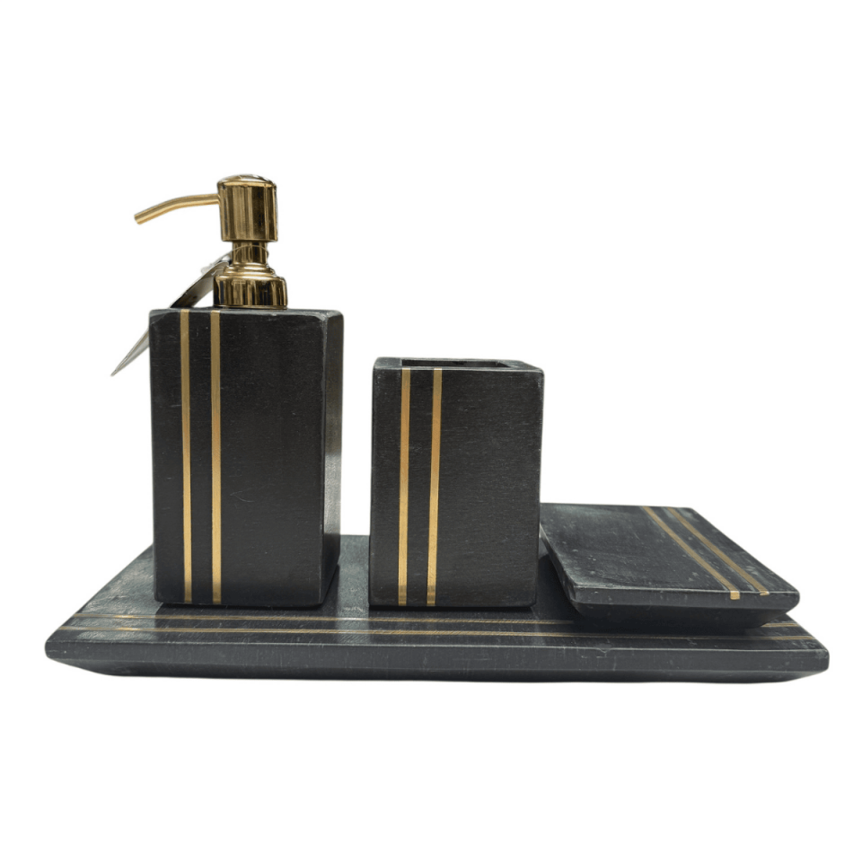 İTHAL BANYO SETİ SİYAH 4 PARÇA