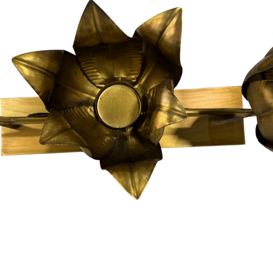 METAL ÇİÇEK 3LÜ ŞAMDAN