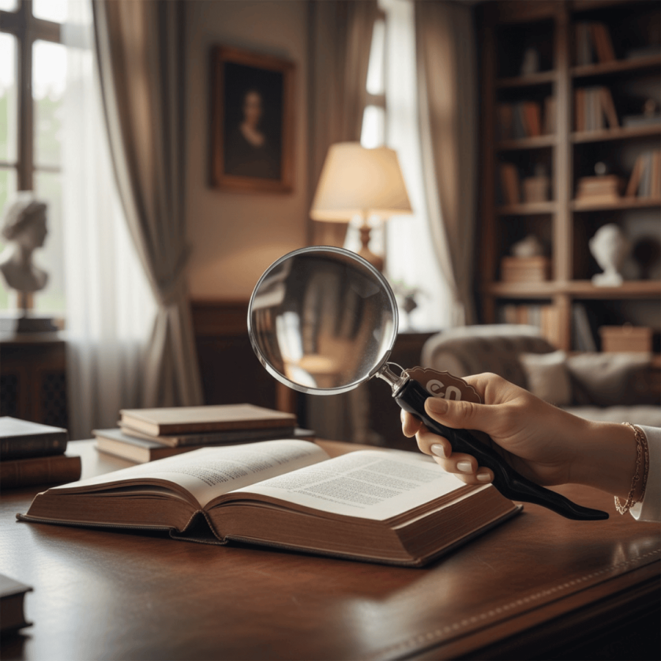 İNCE BOYNUZ SİYAH BÜYÜTEÇ