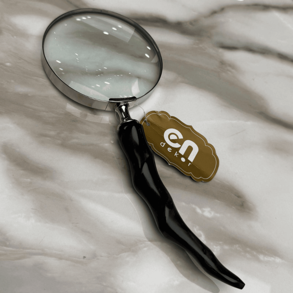 İNCE BOYNUZ SİYAH BÜYÜTEÇ