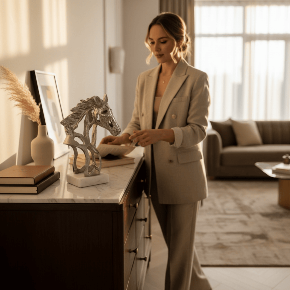 MERMER KAİDELİ AT BÜST GÜMÜŞ