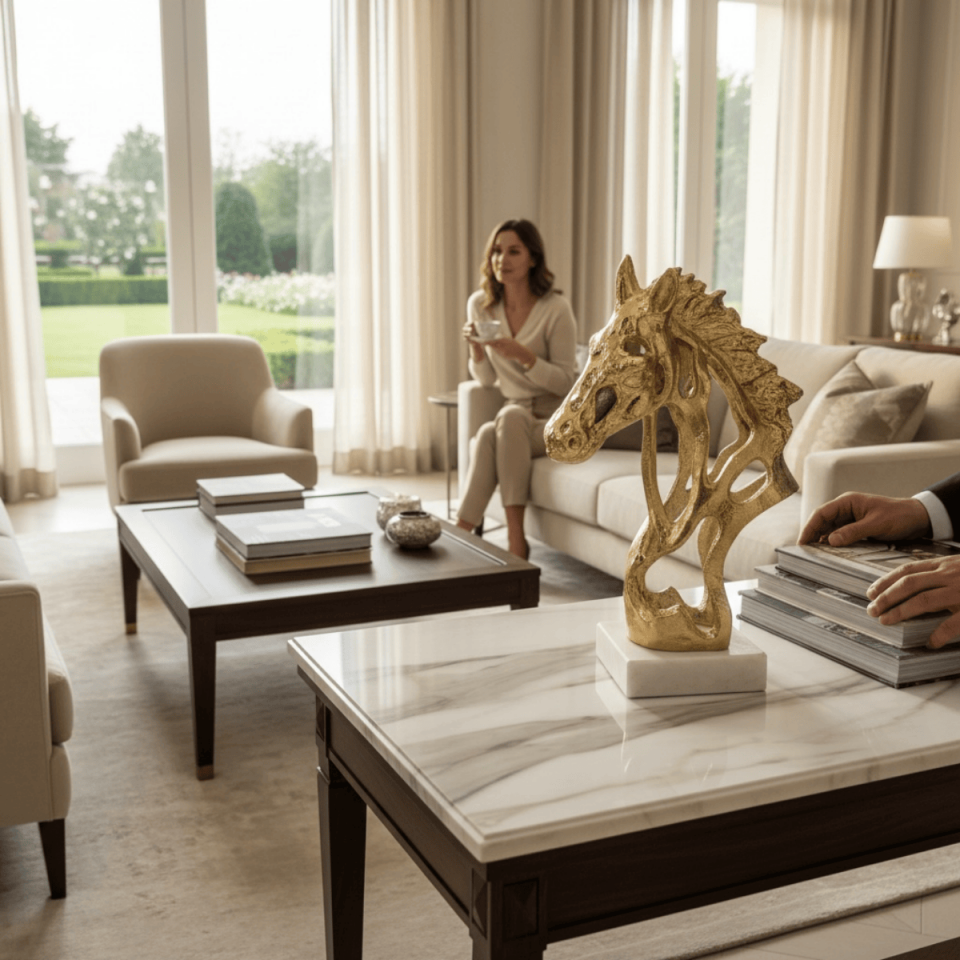 MERMER KAİDELİ AT BÜST GOLD