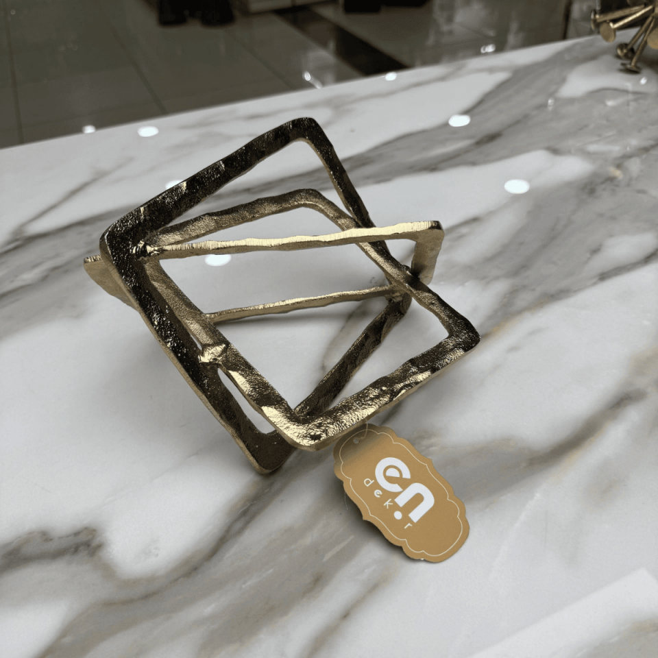 GEOMETRİK GOLD DÖKÜM OBJE 2