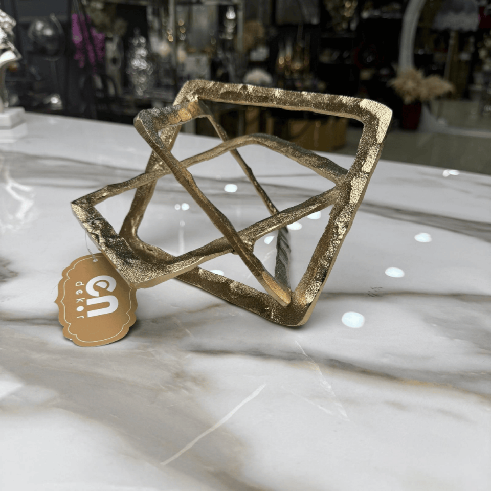 GEOMETRİK GOLD DÖKÜM OBJE 2