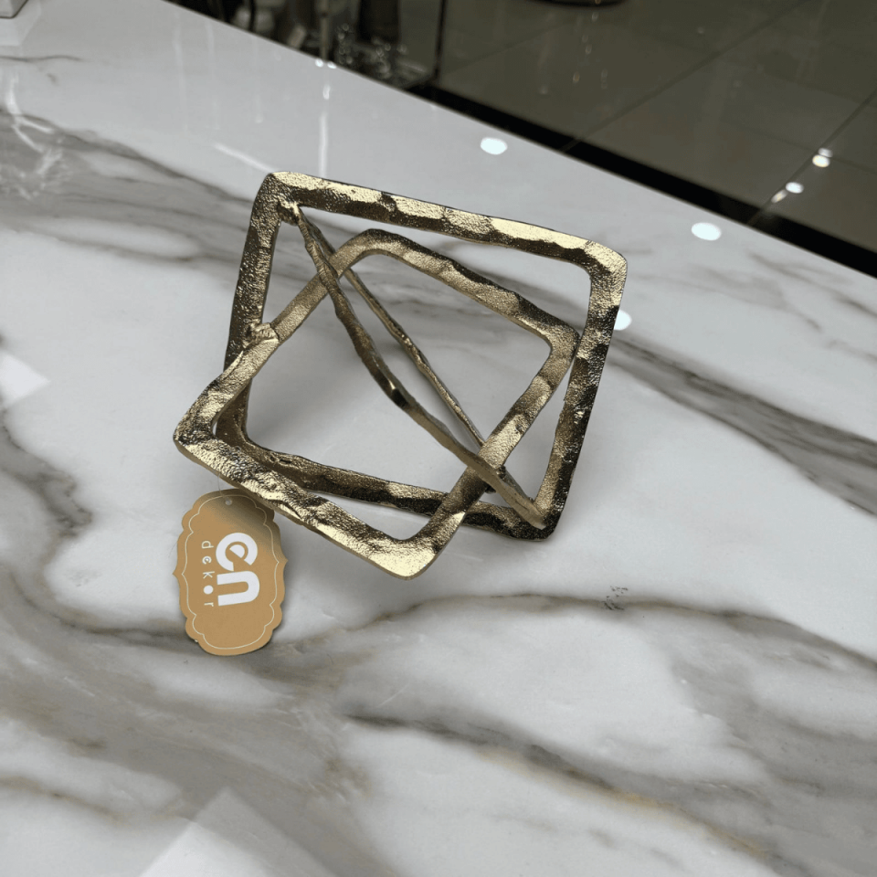GEOMETRİK GOLD DÖKÜM OBJE 2