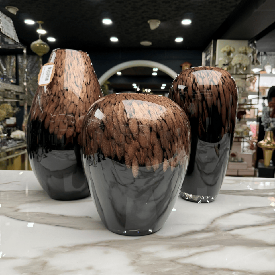 LEOPAR DESEN ROSE VAZO BÜYÜK