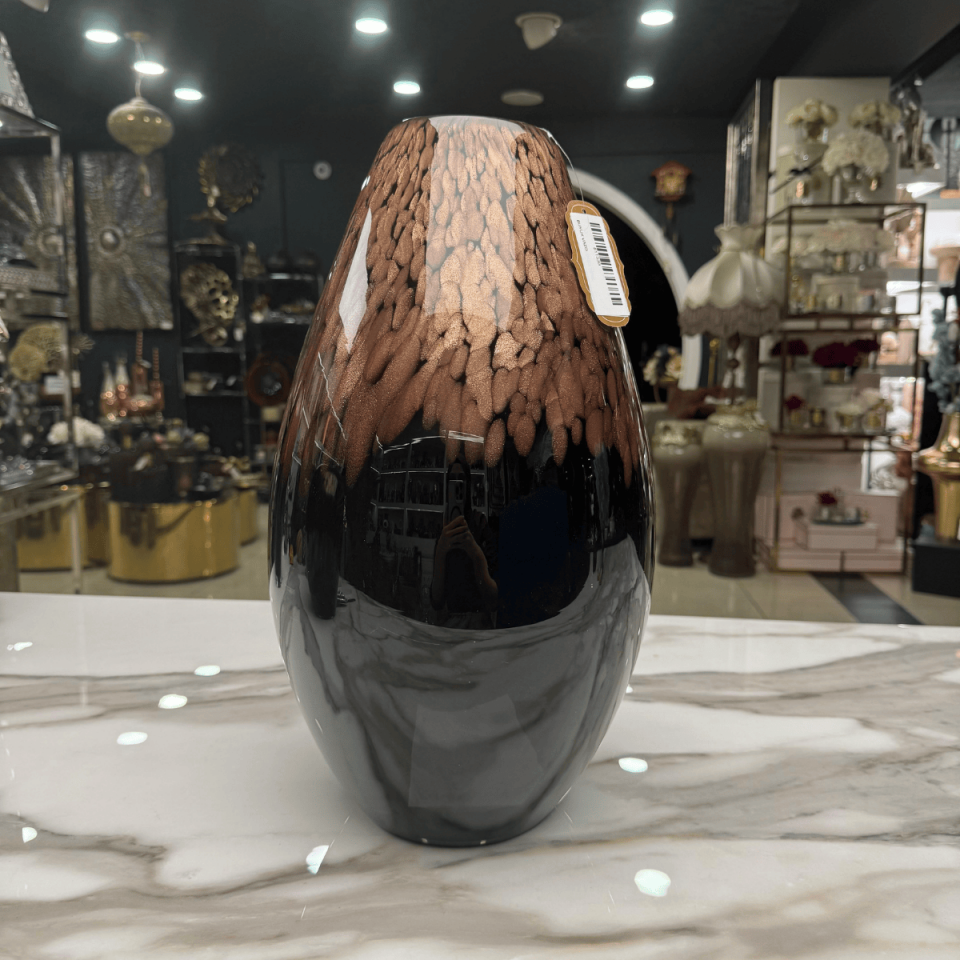 LEOPAR DESEN ROSE VAZO BÜYÜK