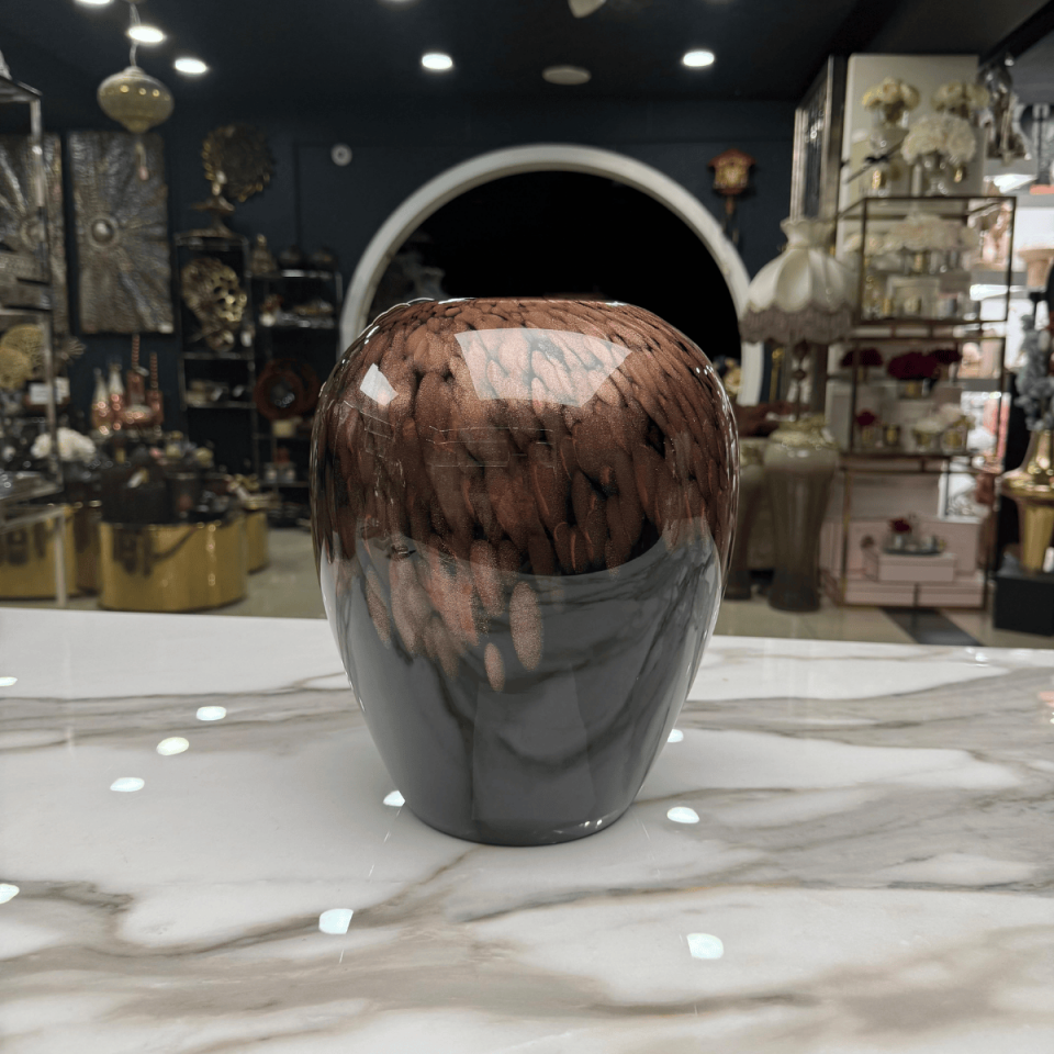 LEOPAR DESEN ROSE VAZO KÜÇÜK