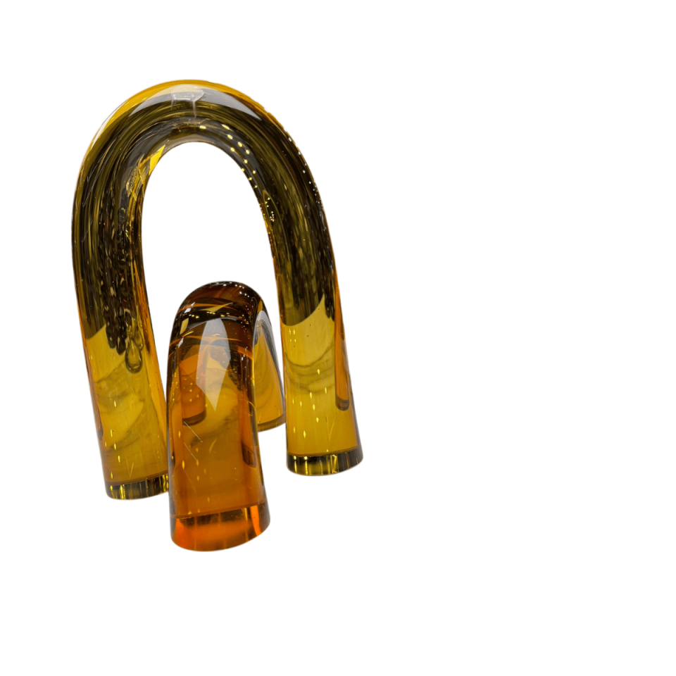 TURUNCU 2Lİ CAM KEMER OBJE