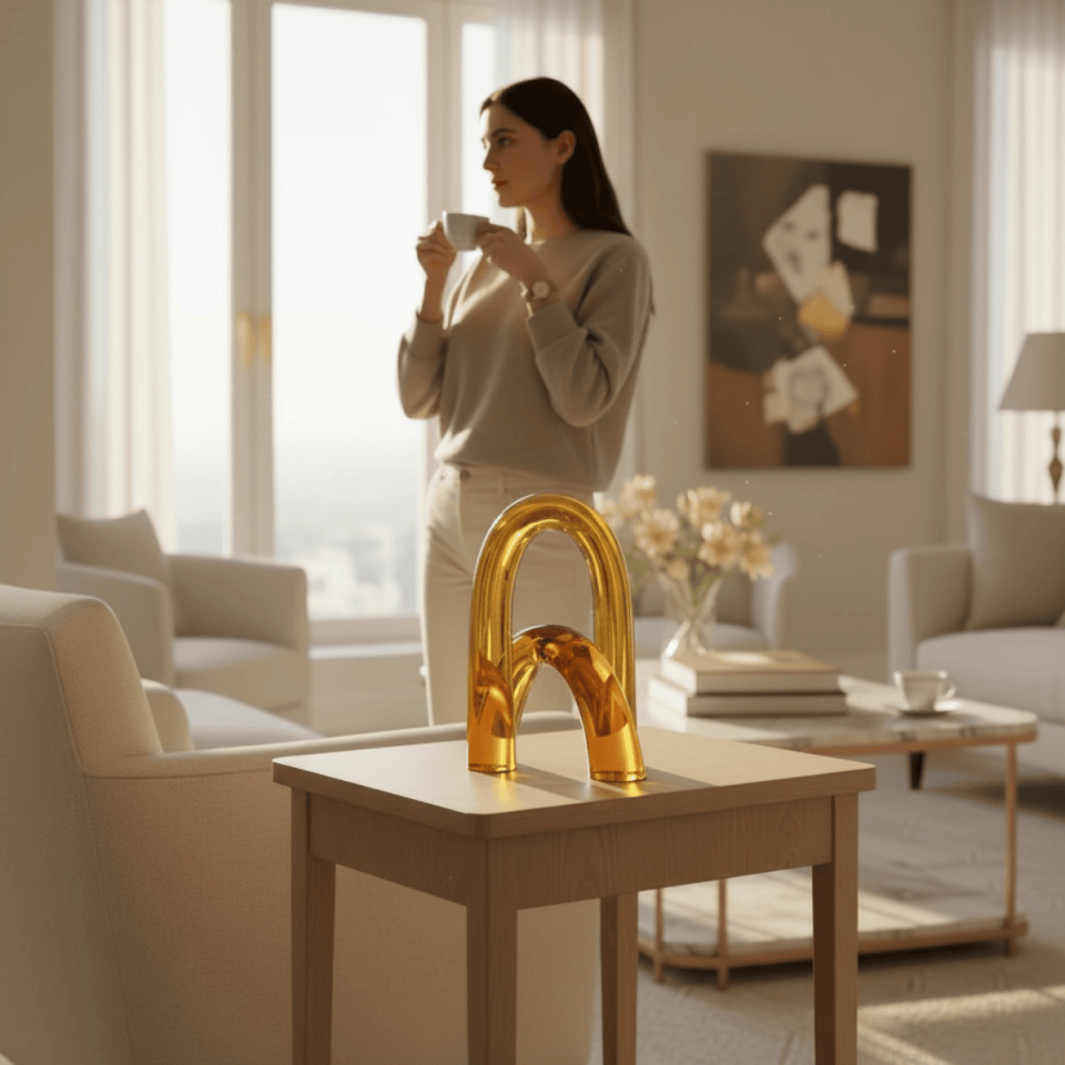 TURUNCU 2Lİ CAM KEMER OBJE