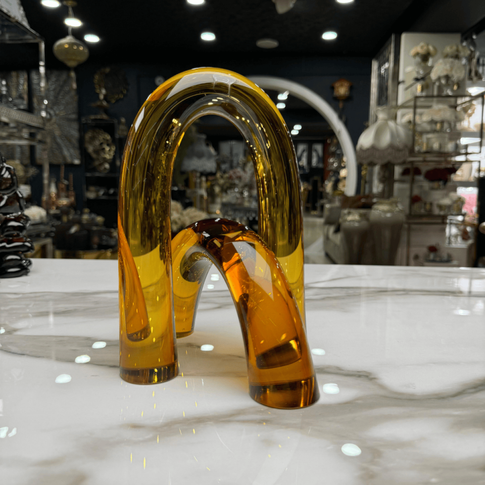 TURUNCU 2Lİ CAM KEMER OBJE