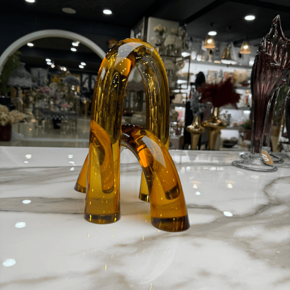 TURUNCU 2Lİ CAM KEMER OBJE