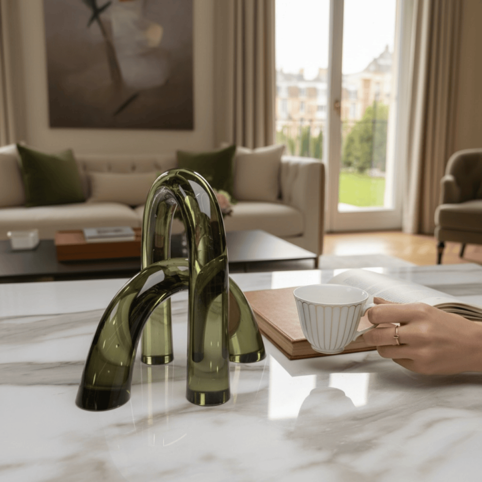 YEŞİL 2Lİ CAM KEMER OBJE