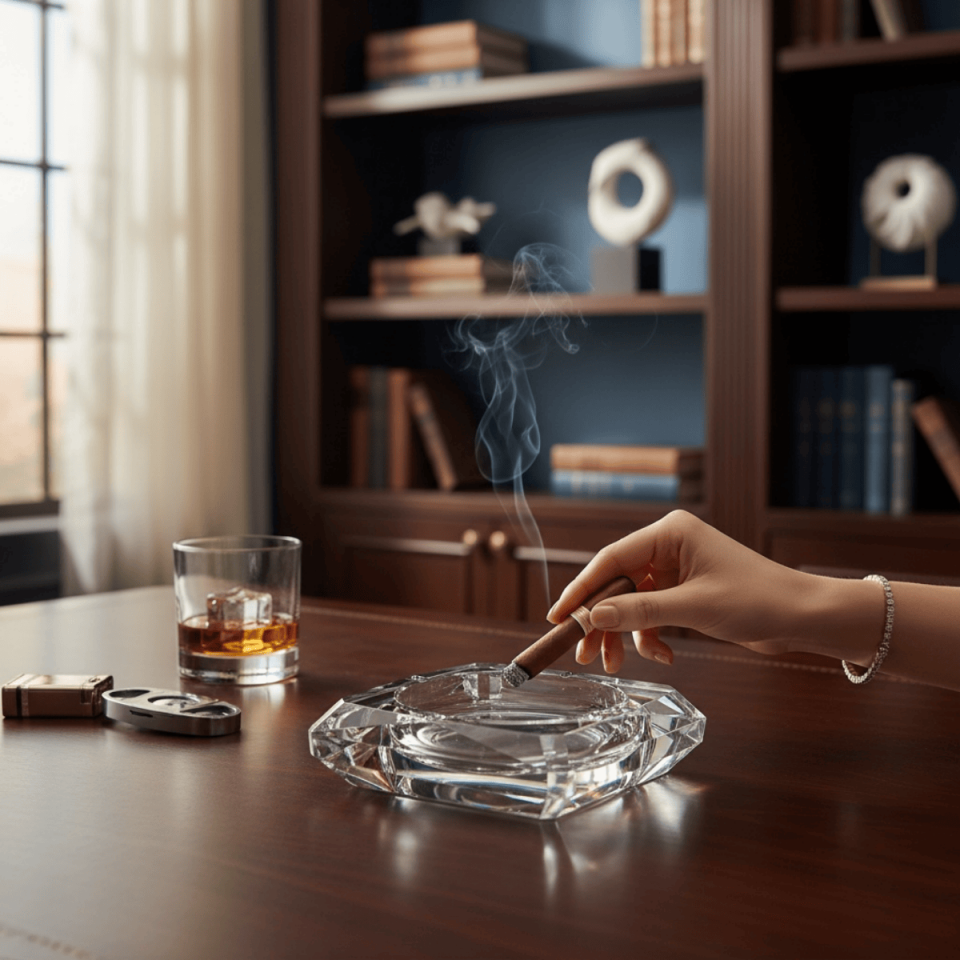 KARE ŞEFFAF KRİSTAL KÜLLÜK DEKOR