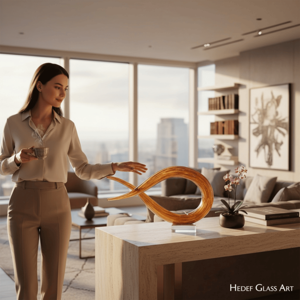 SOYUT CAM OBJE AMBER TURUNCU