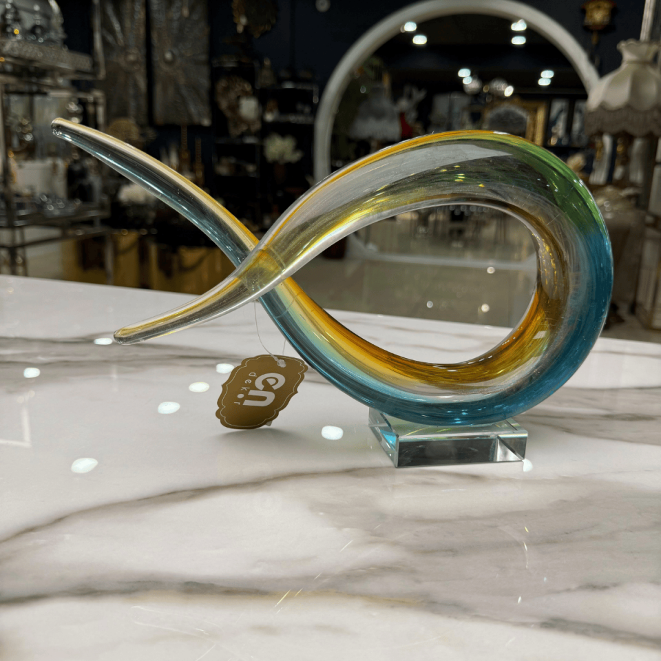 SOYUT CAM OBJE YEŞİL MAVİ