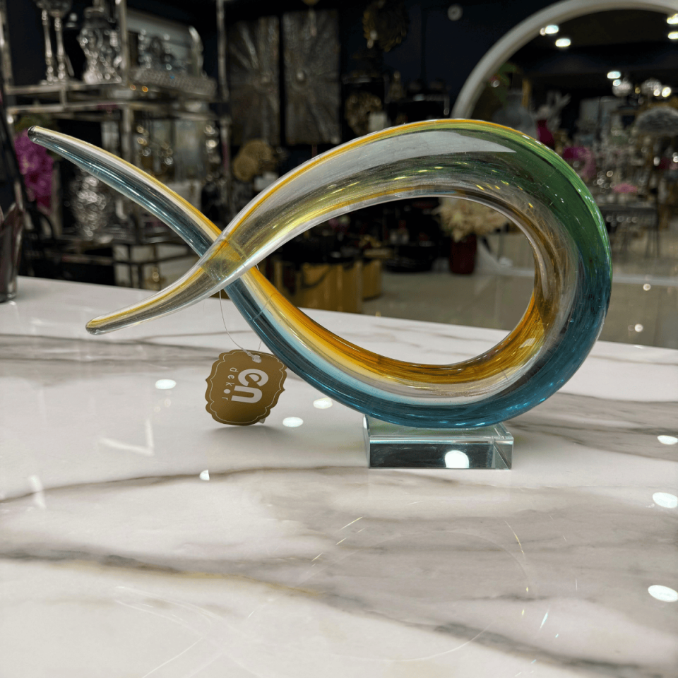 SOYUT CAM OBJE YEŞİL MAVİ