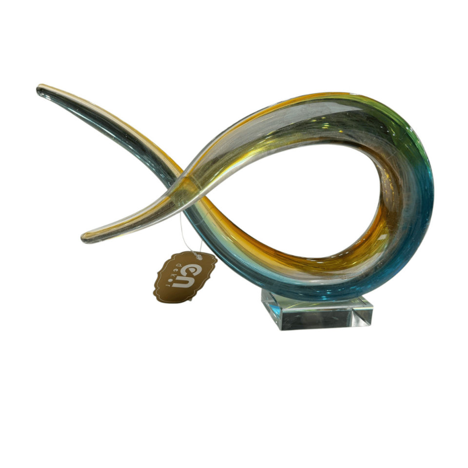 SOYUT CAM OBJE YEŞİL MAVİ