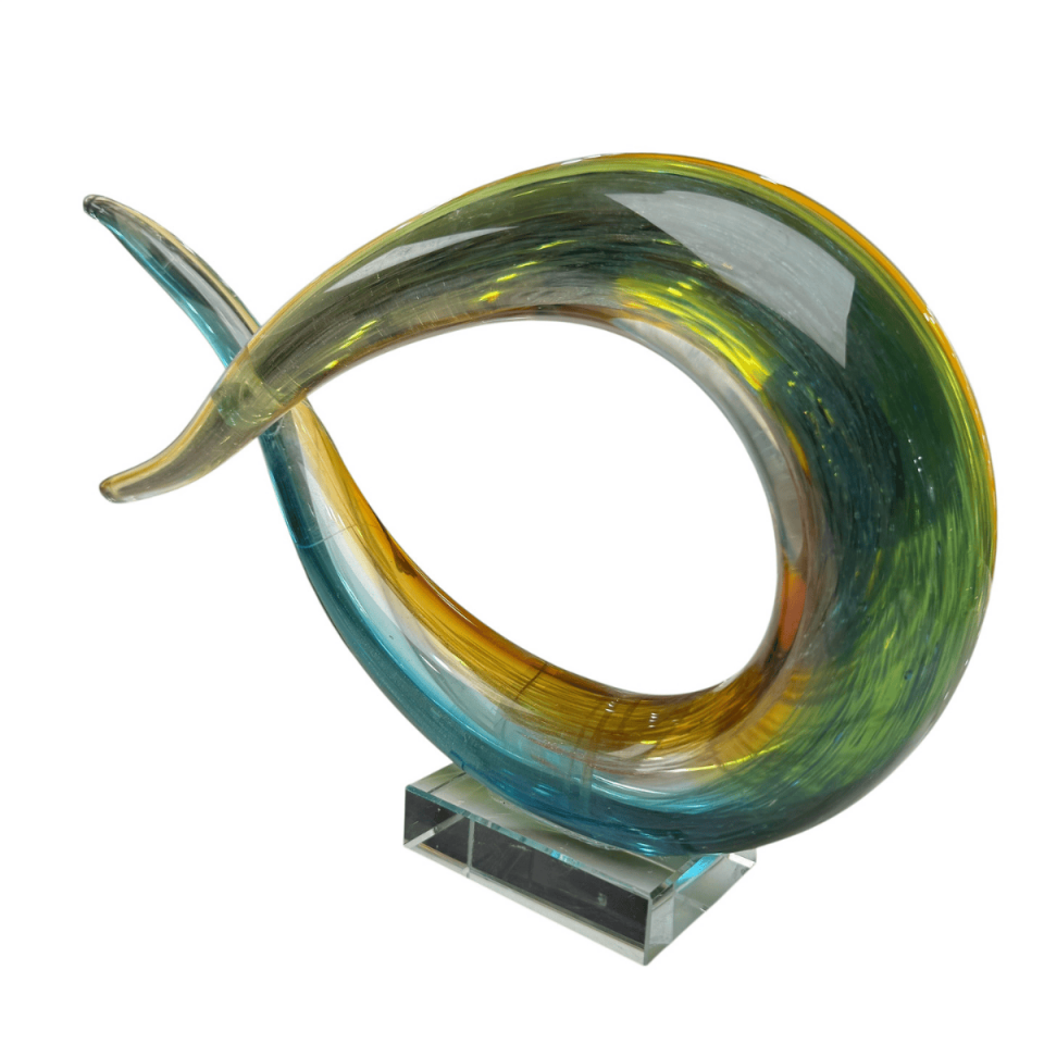 SOYUT CAM OBJE YEŞİL MAVİ