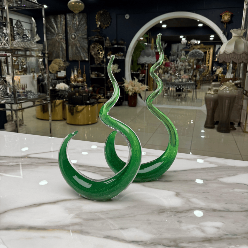 2Lİ SOYUT HELOJEN OBJE YEŞİL