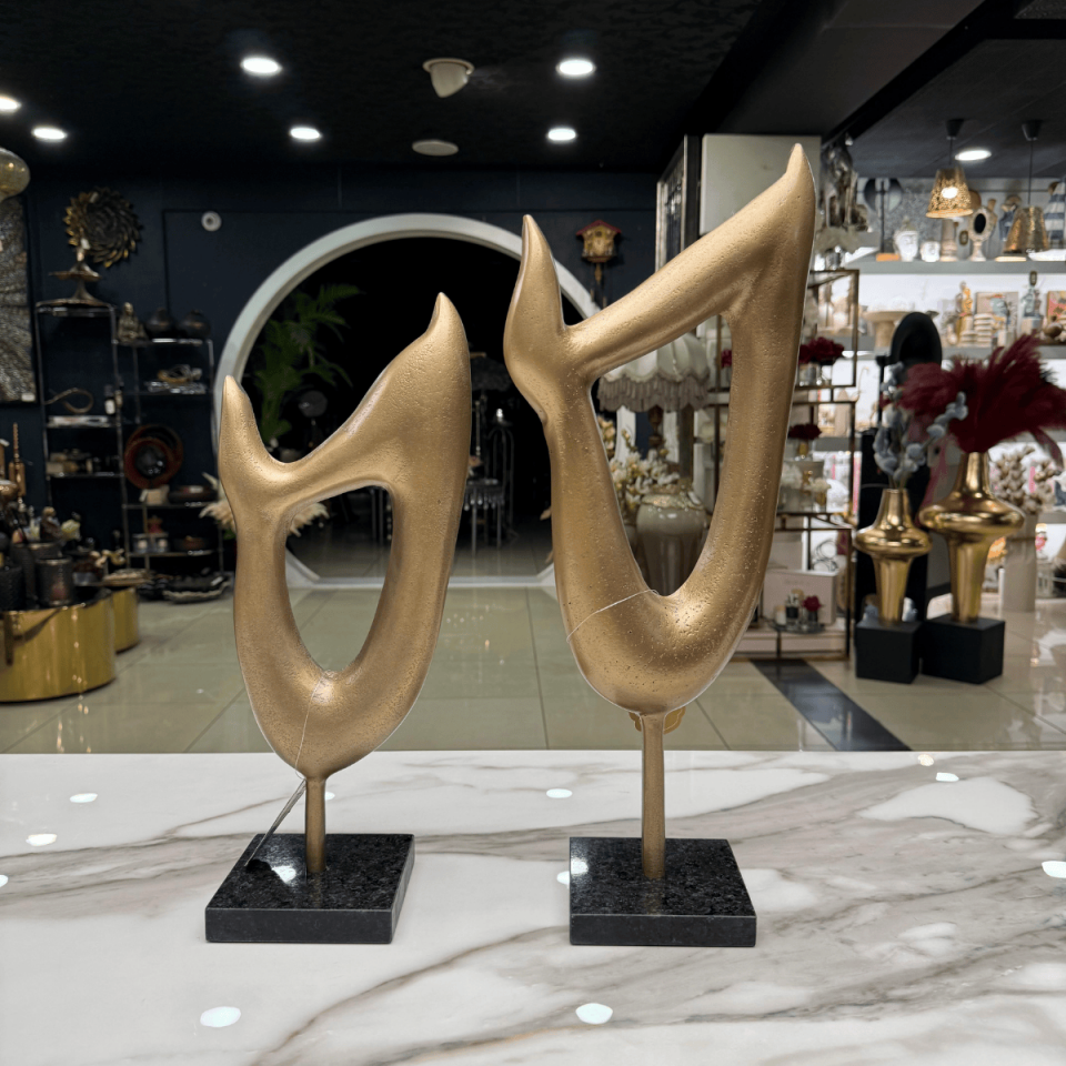 KÜÇÜK MERMER KAİDELİ SOYUT DÖKÜM OBJE