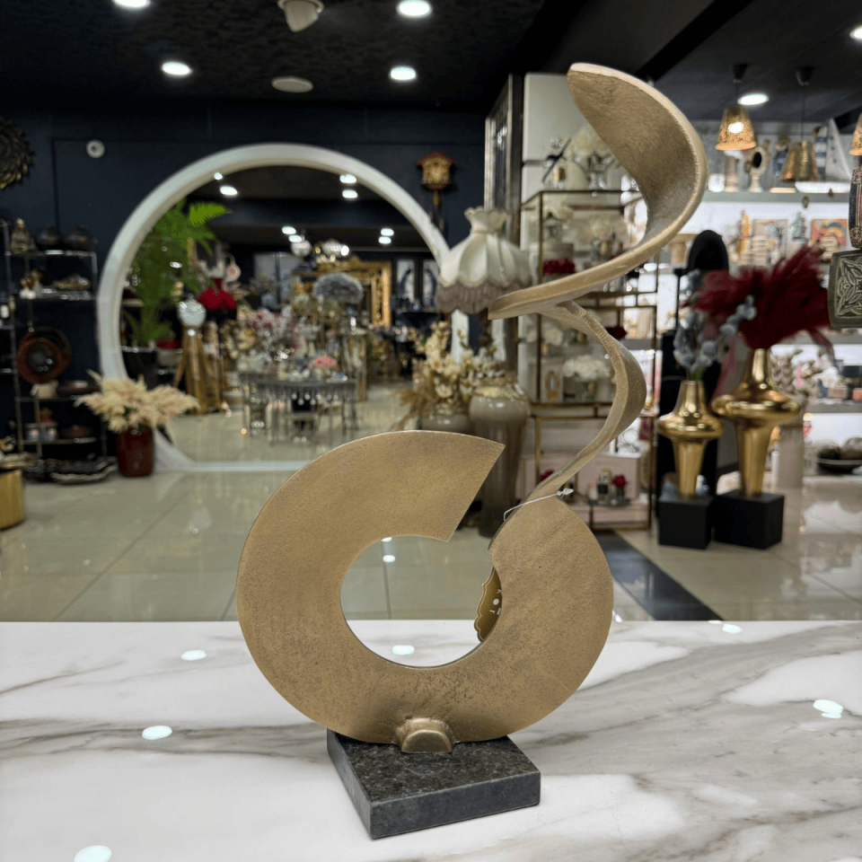 BÜYÜK MERMER KAİDELİ SOYUT DÖKÜM OBJE