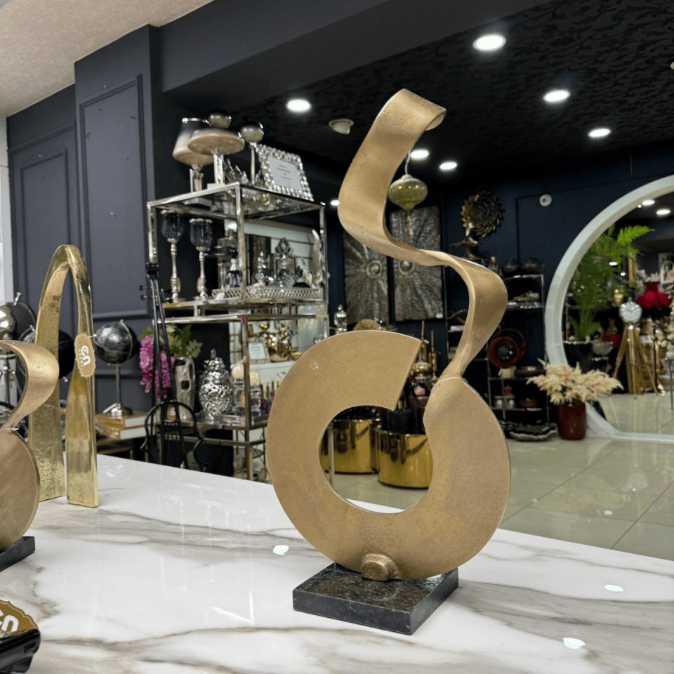 KÜÇÜK MERMER KAİDELİ SOYUT DÖKÜM OBJE