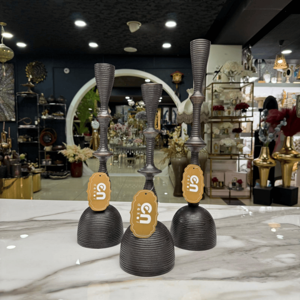 3LÜ DÖKÜM ŞAMDAN SET