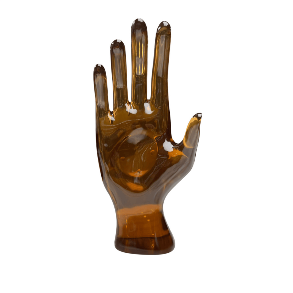 AKRİLİK DEKORATİF EL KAHVERENGİ