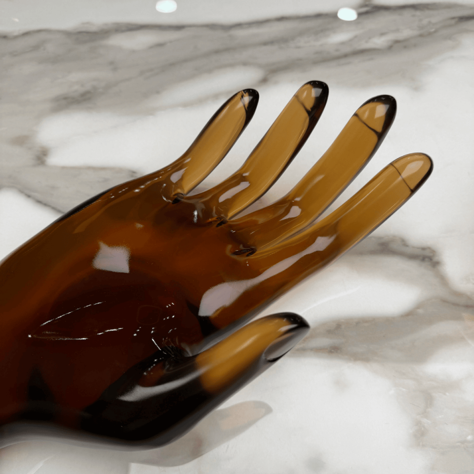 AKRİLİK DEKORATİF EL KAHVERENGİ