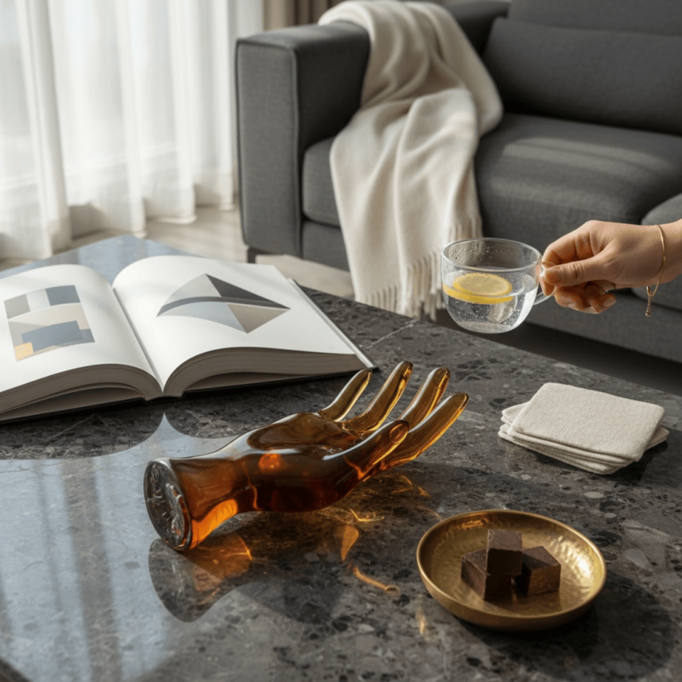 AKRİLİK DEKORATİF EL AMBER