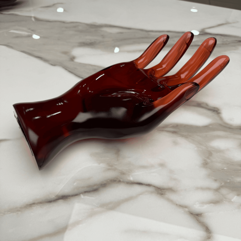 AKRİLİK DEKORATİF EL KIRMIZI