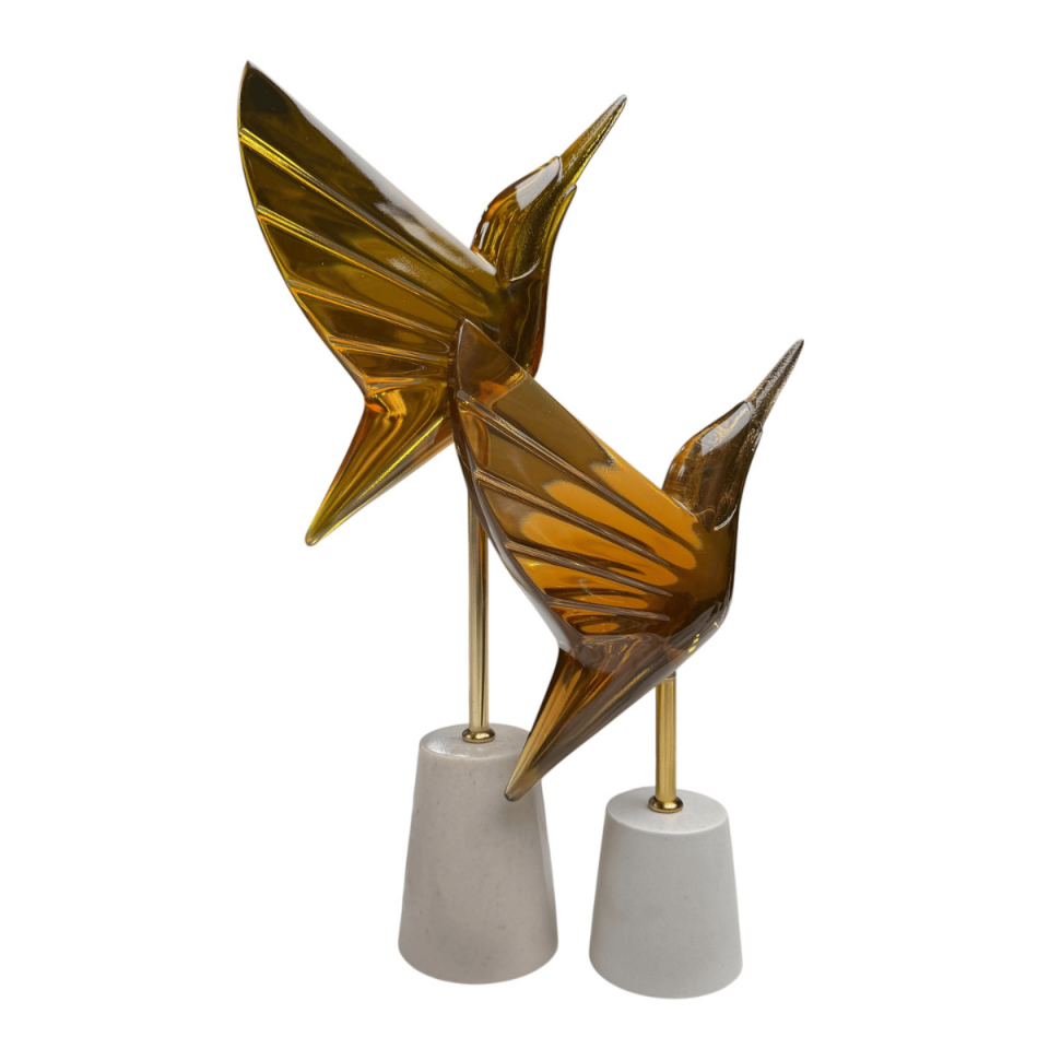 AKRİLİK 2Lİ SİNEK KUŞU OBJE