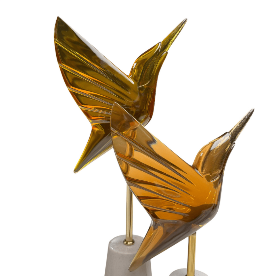 AKRİLİK 2Lİ SİNEK KUŞU OBJE