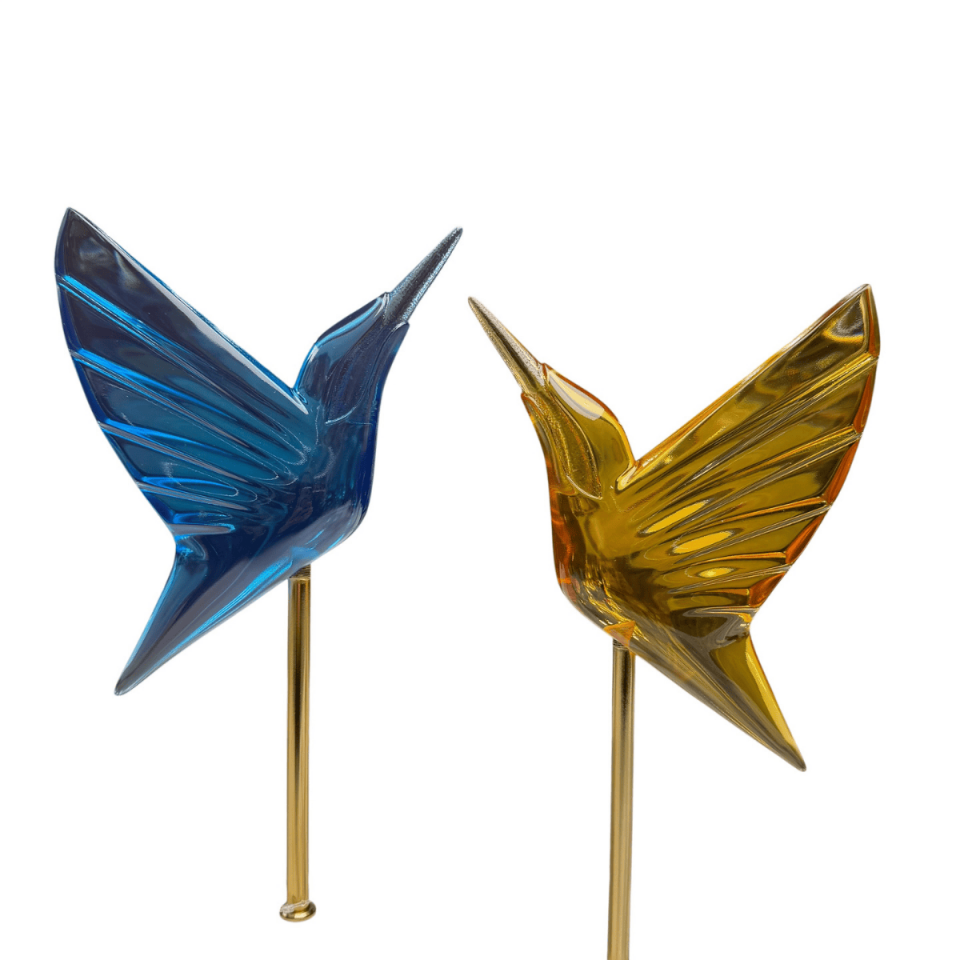 AKRİLİK 2Lİ SİNEK KUŞU OBJE