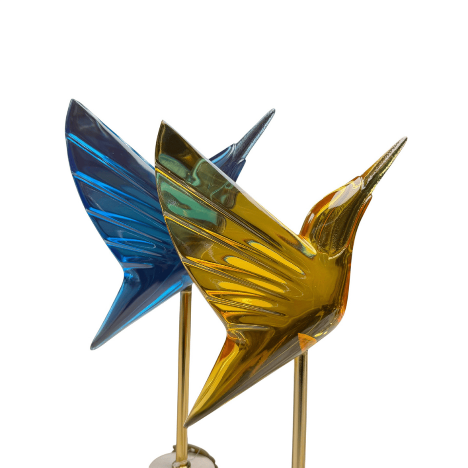 AKRİLİK 2Lİ SİNEK KUŞU OBJE