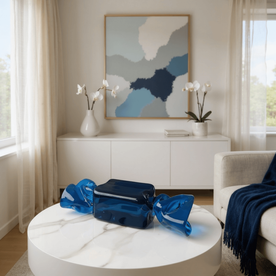 AKRİLİK ŞEKER OBJE MAVİ