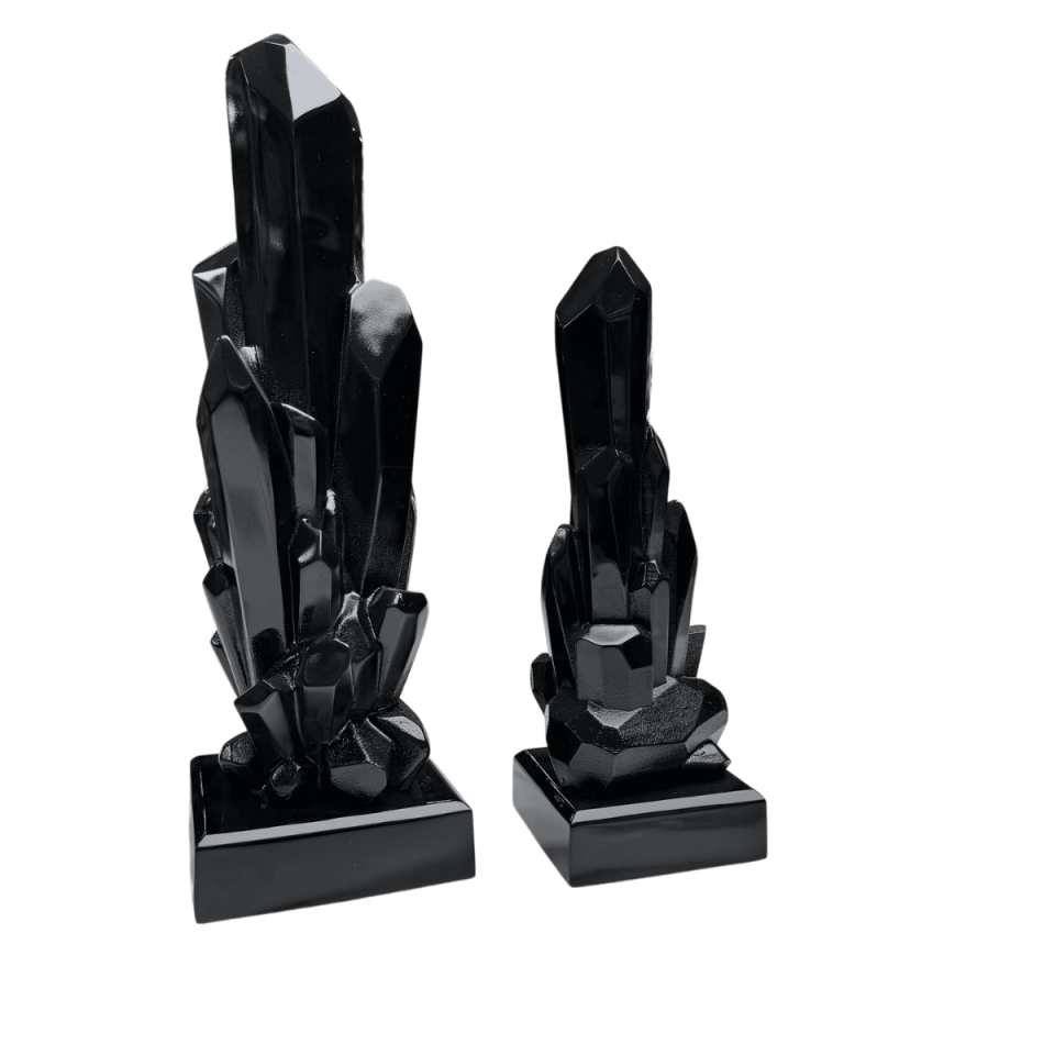 AKRİLİK 2Lİ SİYAH KRİSTAL OBJE