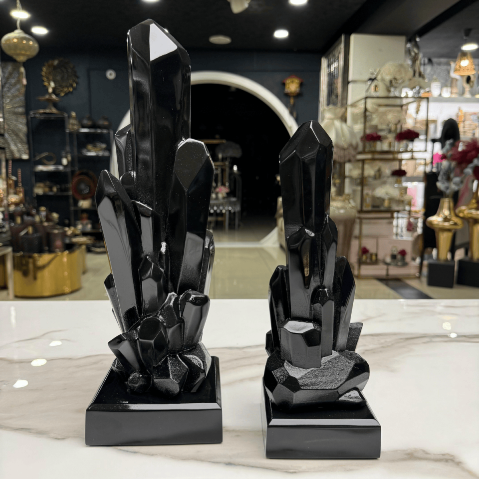 AKRİLİK 2Lİ SİYAH KRİSTAL OBJE