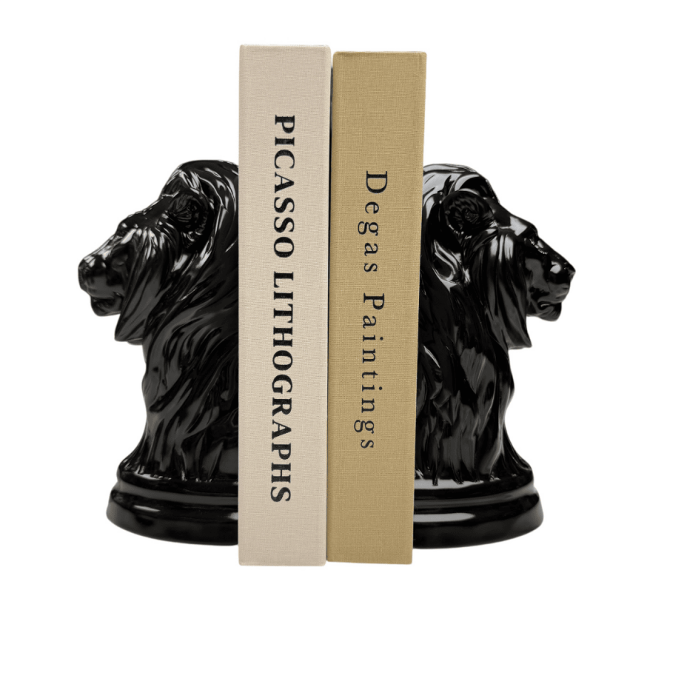 AKRİLİK ASLAN FİGÜRLÜ 2'Lİ KİTAP TUTACAĞI