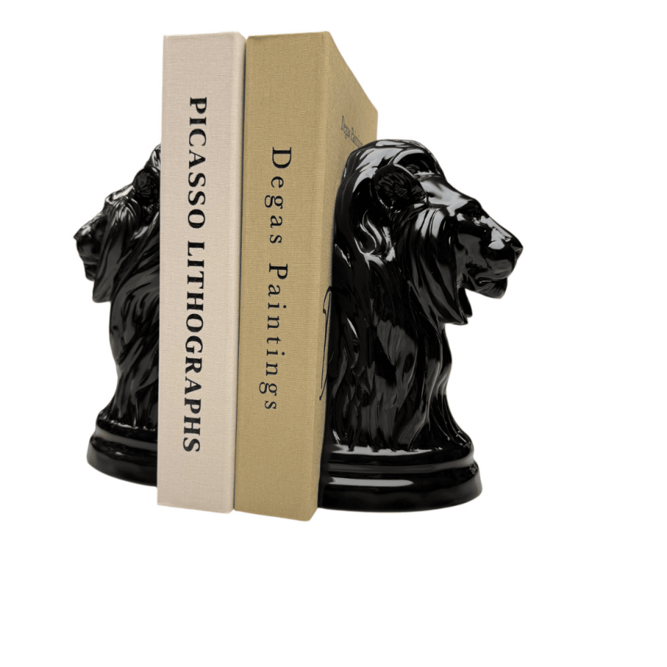 AKRİLİK ASLAN FİGÜRLÜ 2'Lİ KİTAP TUTACAĞI