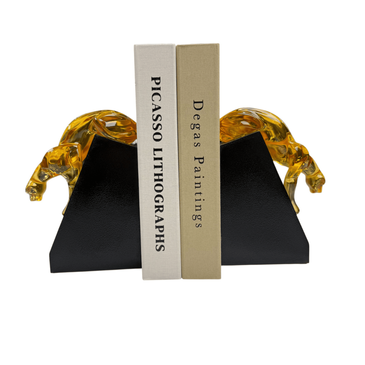 AKRİLİK JAGUAR FİGÜRLÜ 2'Lİ KİTAP TUTACAĞI