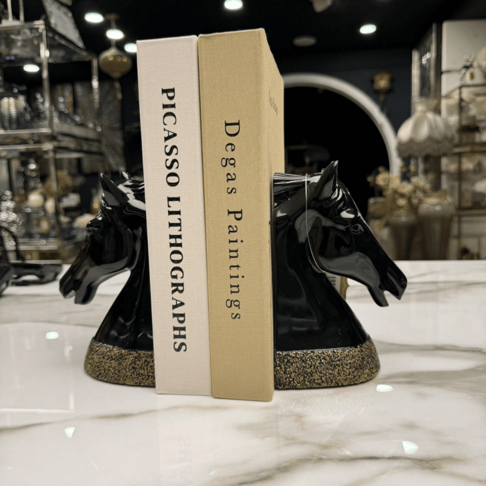 AKRİLİK AT FİGÜRLÜ 2'Lİ KİTAP TUTACAĞI