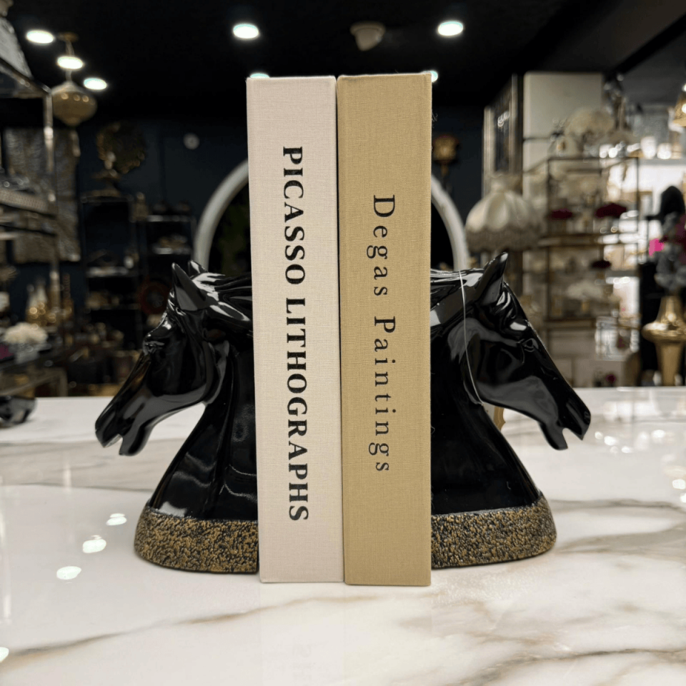 AKRİLİK AT FİGÜRLÜ 2'Lİ KİTAP TUTACAĞI