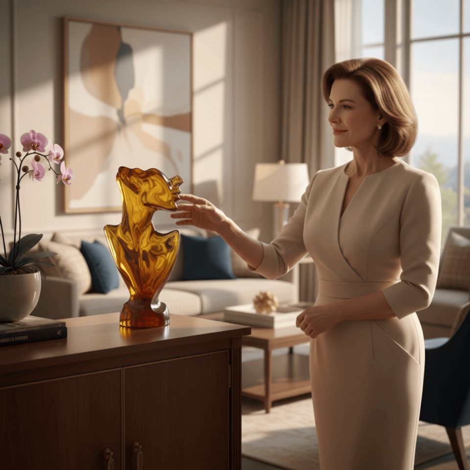 AKRİLİK KADIN BÜST DEKORATİF OBJE