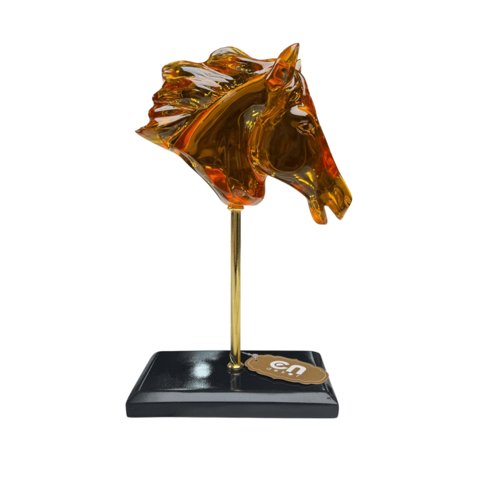 AKRİLİK AT BAŞLI DEKORATİF OBJE