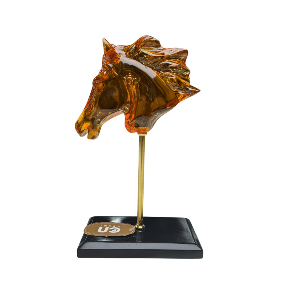 AKRİLİK AT BAŞLI DEKORATİF OBJE