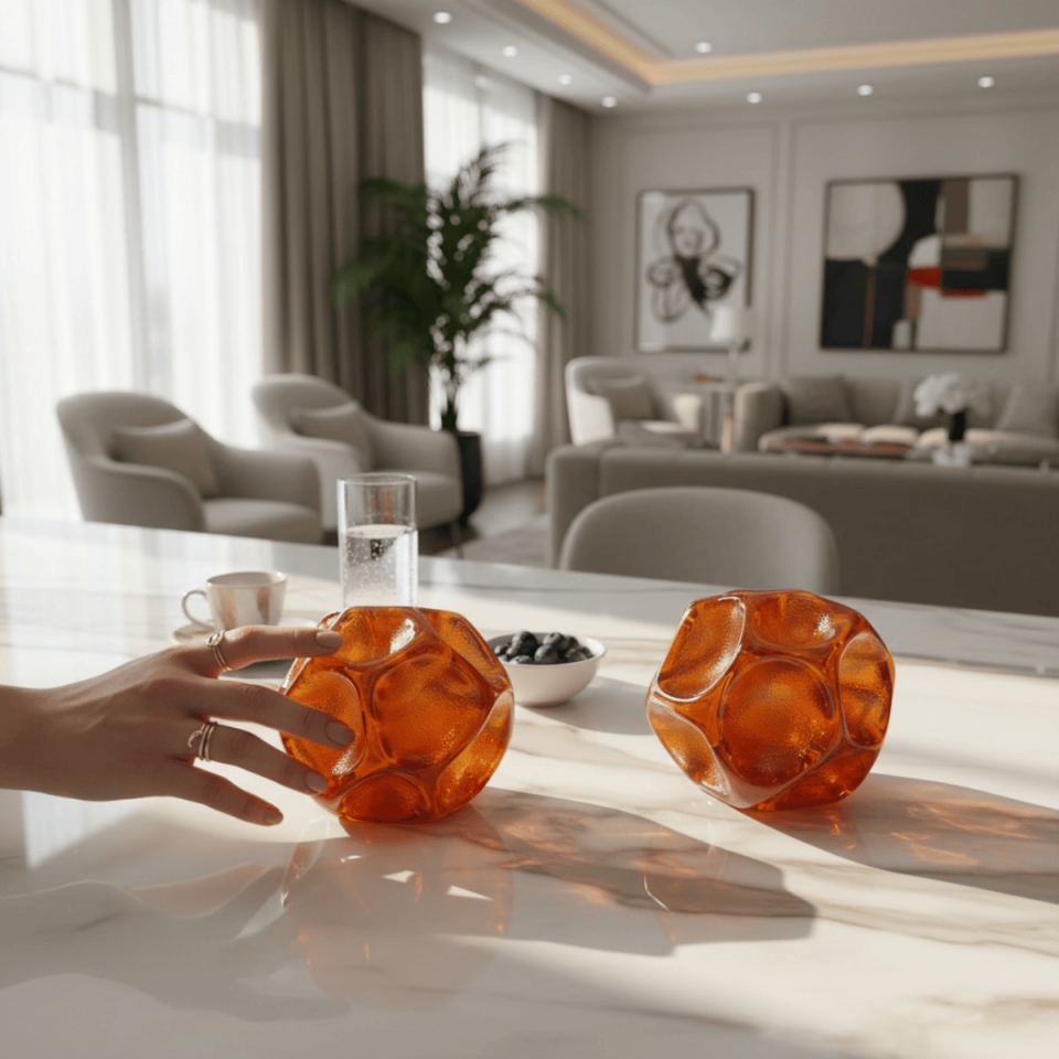 AKRİLİK 2'Lİ METEOR OBJE