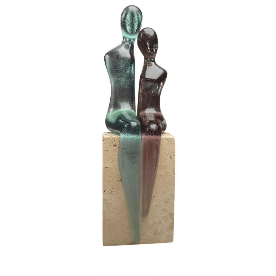 AKRİLİK ÇİFT İNSAN FİGÜRÜ DEKORATİF OBJE