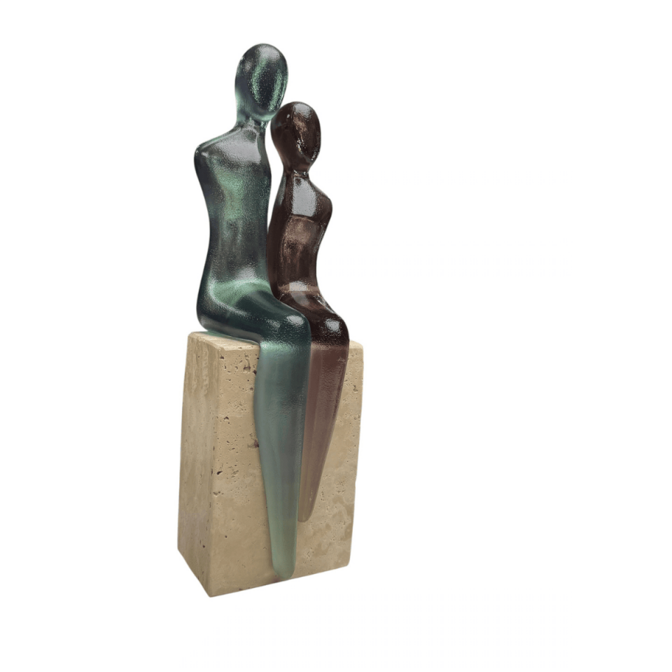 AKRİLİK ÇİFT İNSAN FİGÜRÜ DEKORATİF OBJE